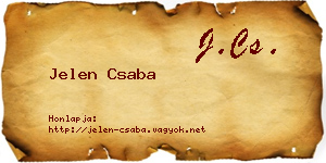 Jelen Csaba névjegykártya