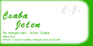 csaba jelen business card